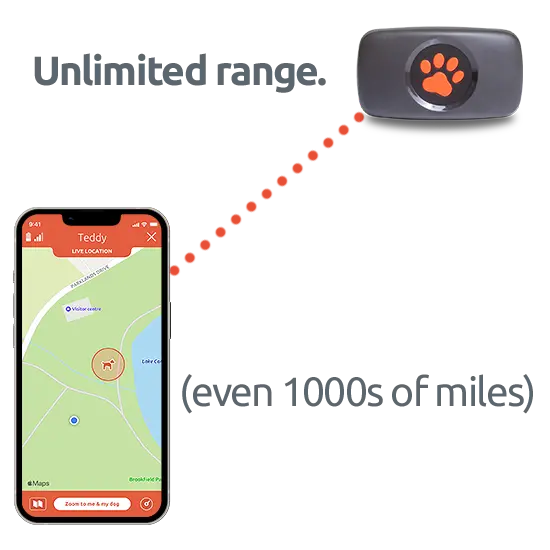 Unlimited range. Even 1000s of miles.