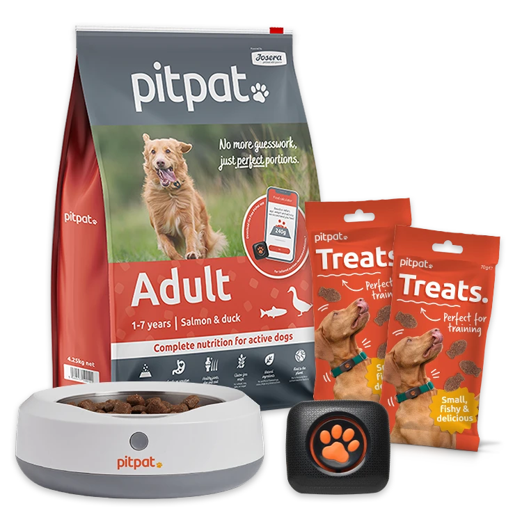 PitPat Activity Monitor Bundle. Includes, Dog Activity Monitor, Food, Weighing Bowl and two bags of treats