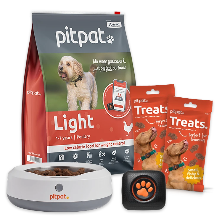 PitPat Activity Monitor Bundle. Includes, Dog Activity Monitor, Food, Weighing Bowl and two bags of treats
