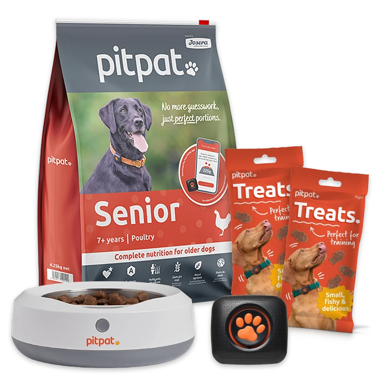 PitPat Activity Monitor Bundle. Includes, Dog Activity Monitor, Food, Weighing Bowl and two bags of treats