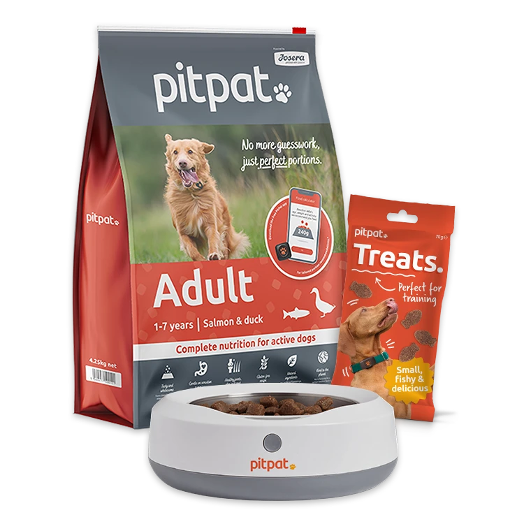 PitPat Food Bundle. Includes, Food, Weighing Bowl and two bags of treats
