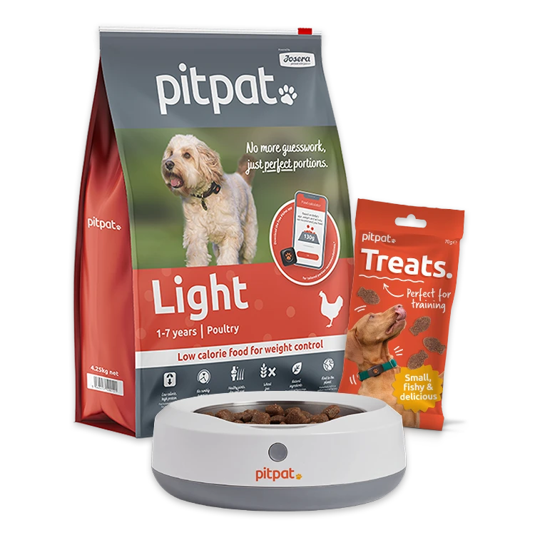 PitPat Food Bundle. Includes, Food, Weighing Bowl and two bags of treats