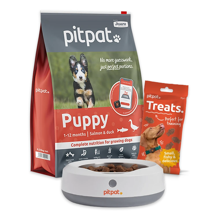 PitPat Food Bundle. Includes, Food, Weighing Bowl and two bags of treats
